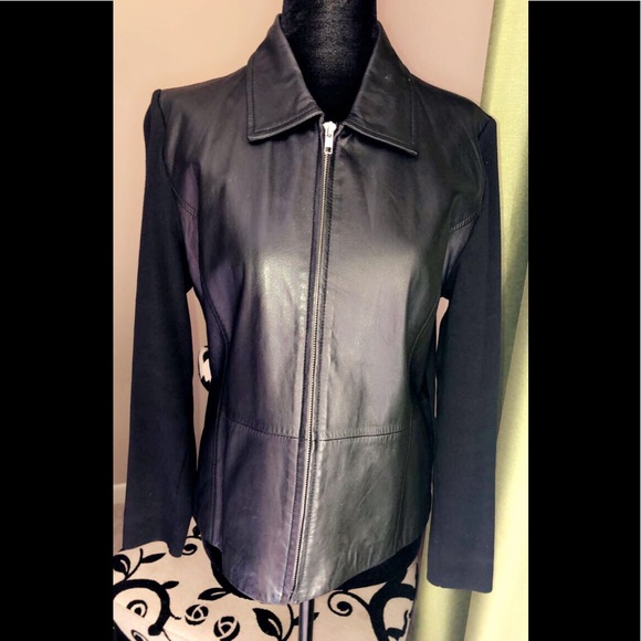 Leather jacket Black EUC - Picture 2 of 6